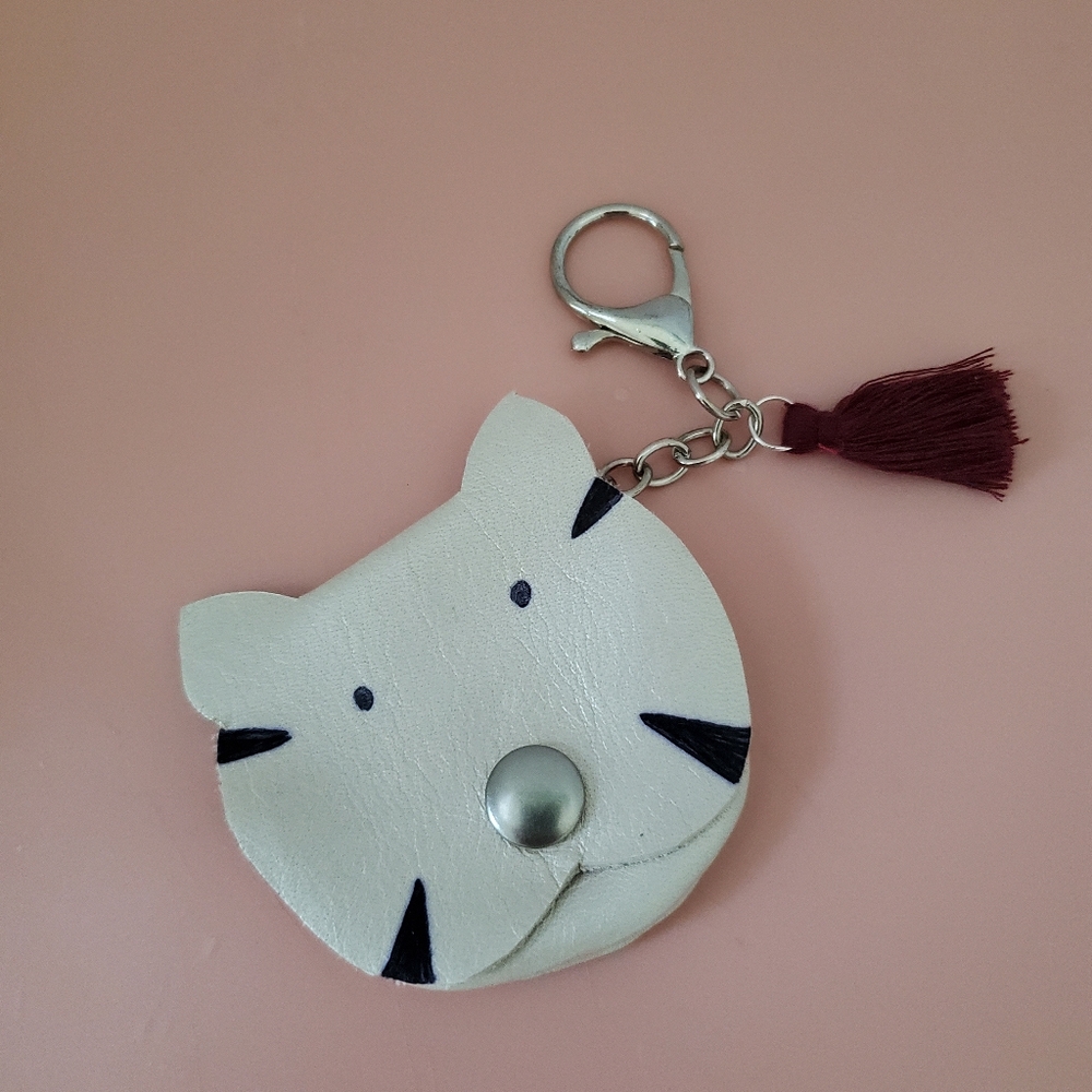 Leather Cat Bag Charm